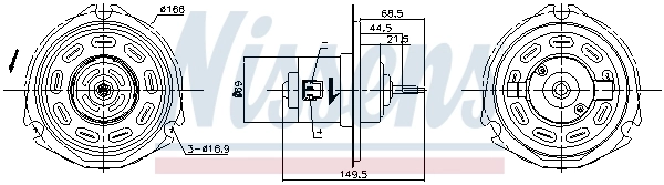 Вентилятор печки 87058 Nissens