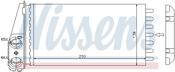 Радиатор отопителя Nissens 72945