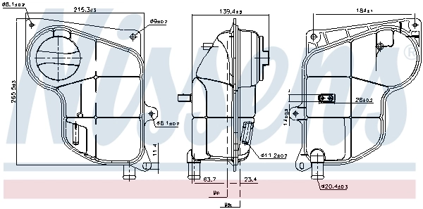 Tanque de expansão do sistema de esfriamento Audi A4 8D5
