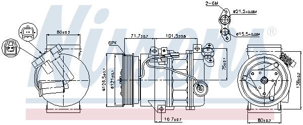 Компрессор кондиционера 89386 Nissens