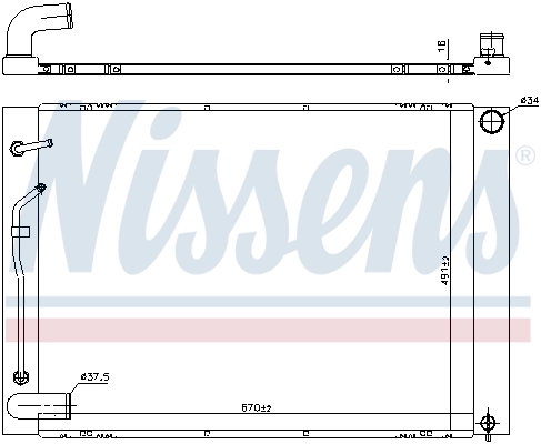NIS606837 Nissens Радиатор основной