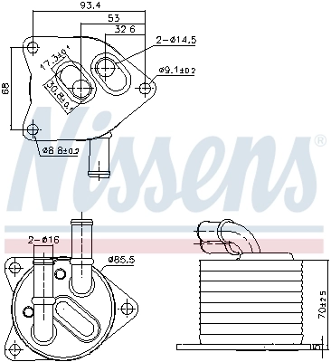 Радиатор охлаждения АКПП 91396 Nissens