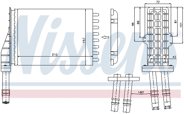 Радиатор отопителя Nissens 73258