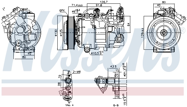 890763 NISSENS Compresor de aire acondicionado original y equivalente