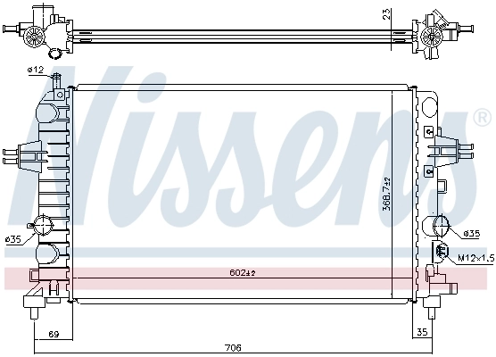 Радиатор охлаждения Nissens 63028A