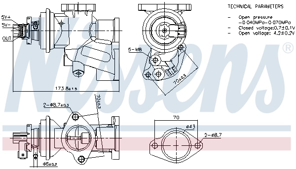 Клапан ЕГР EV117 Magneti Marelli