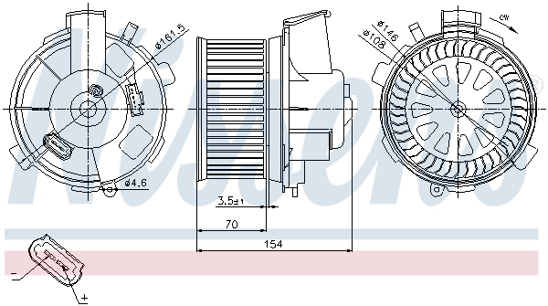Motor de ventilador de forno (de aquecedor de salão) Peugeot 307 3B