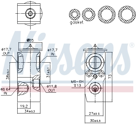 Клапан TRV, кондиционера Nissens 999391