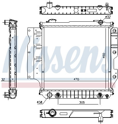 Радиатор охлаждения Nissens 60993