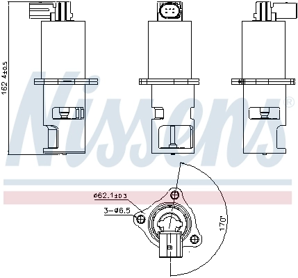98172 Nissens Клапан рециркуляции отработавших газов EGR