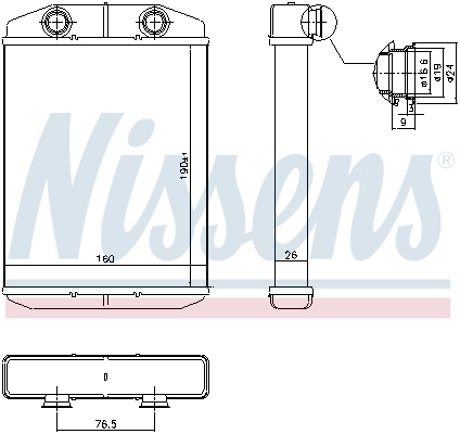 Радиатор отопителя Nissens 71458