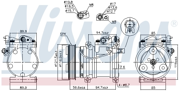 Насос кондиционера Nissens 89294