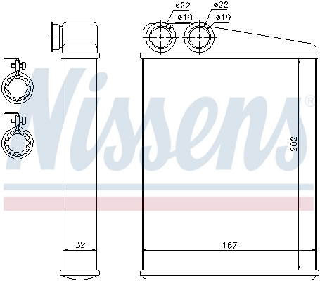 Радиатор отопителя Nissens 72046