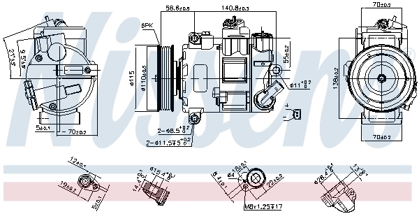 Compressor de aparelho de ar condicionado Nissens 890632 preço, a partir de 114,44 USD