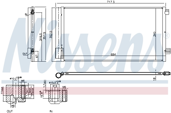 Радиатор охлаждения кондиционера Nissens 940678
