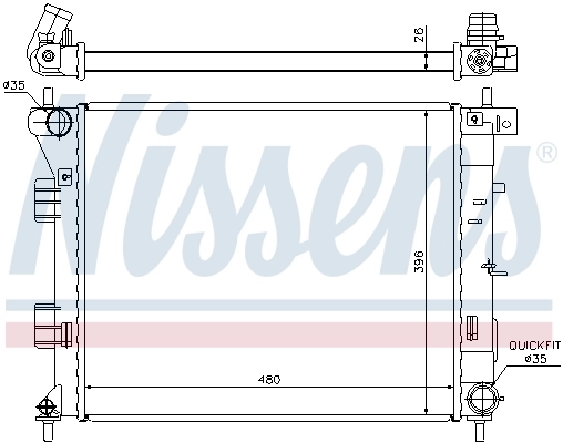 Радиатор 67607 Nissens