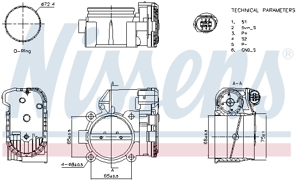 Заслонка воздушная Nissens 955069