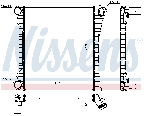 Интеркулер 96136 Nissens