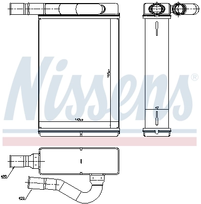 Радиатор отопителя Nissens 77601