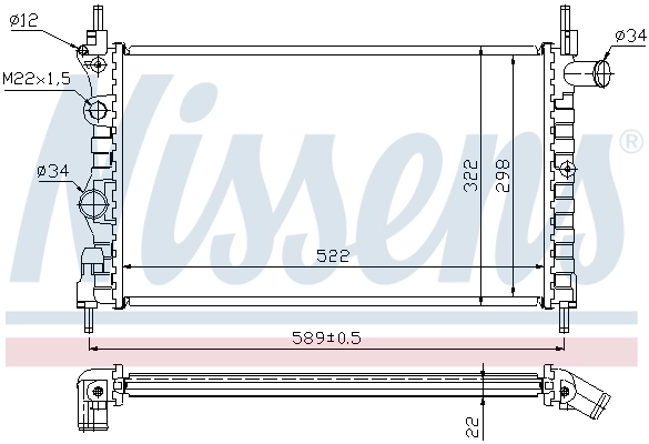 Радиатор 63050A Nissens