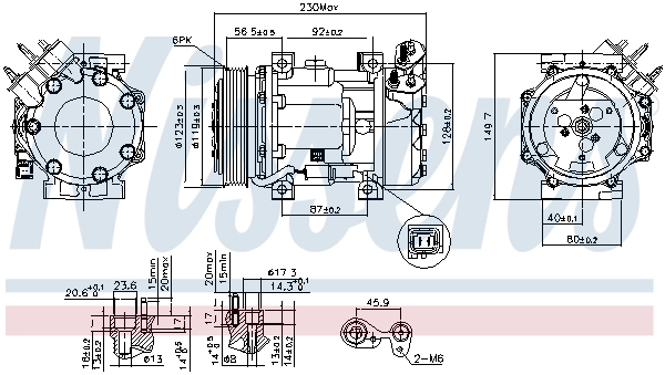 Compressor de aparelho de ar condicionado Citroen C8 EA, EB