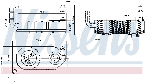 Радиатор АКПП Nissens 90708
