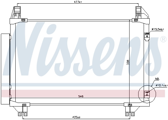 Радиатор охлаждения кондиционера Nissens 940130