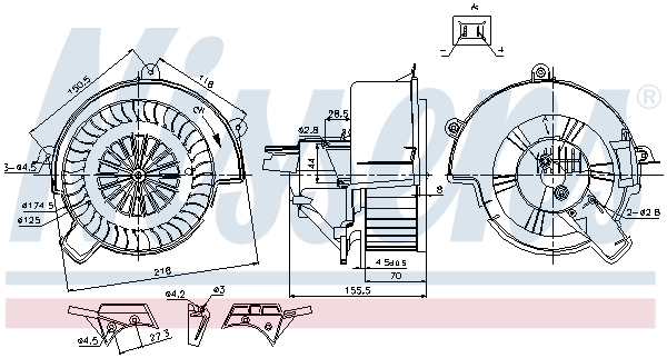 Моторчик печки Nissens 87083