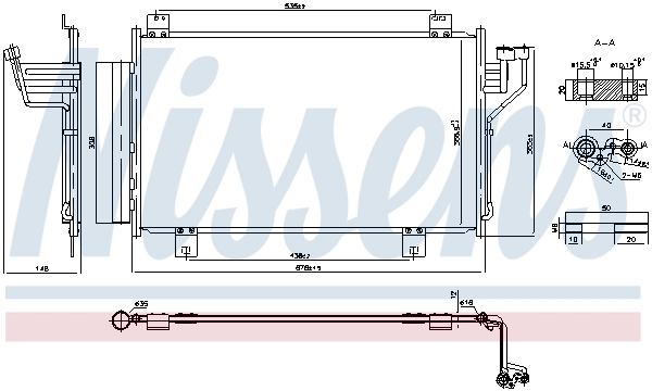 Радиатор охлаждения кондиционера Nissens 940575