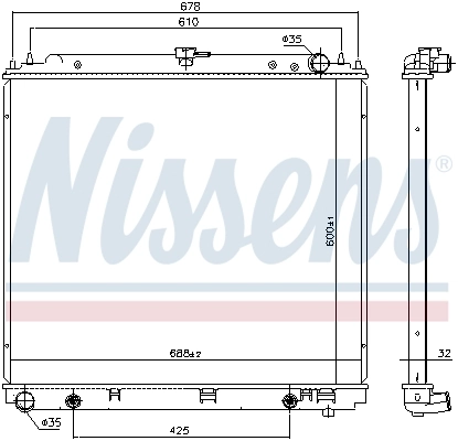 214609CA5A Nissan/Infiniti Радиатор основной
