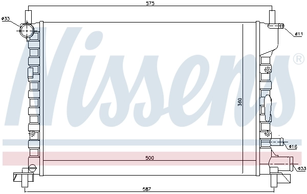 Радиатор 62053 Nissens