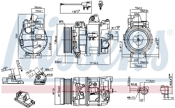  Compressor de aparelho de ar condicionado Land Rover Range Rover SPORT I SUV (L320) (2005 - 2013) SPORT I