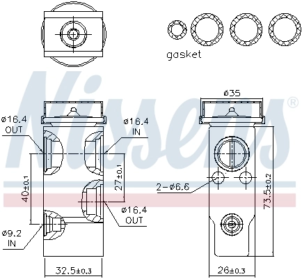 Клапан TRV, кондиционера Polcar 4035KZ1