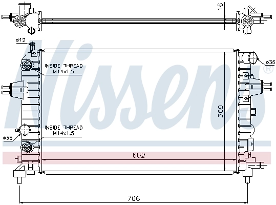 Радиатор охлаждения Nissens 63027A
