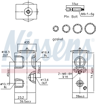 Клапан TRV, кондиционера Nissens 999342