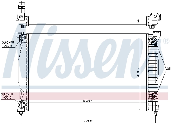 Радиатор охлаждения Nissens 60305A