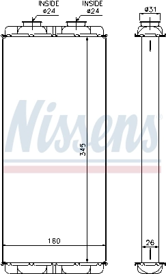 Радиатор отопителя Nissens 72048