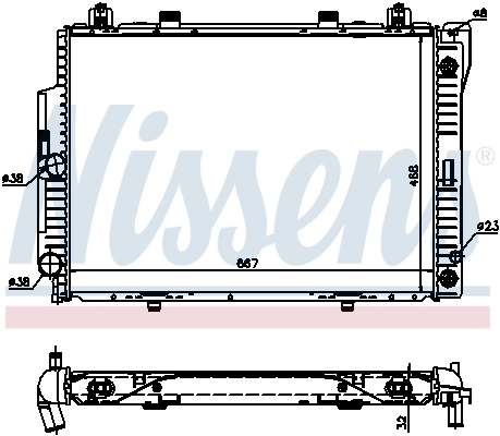 Радиатор охлаждения Nissens 62713A