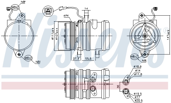 Насос кондиционера General Motors 96568210