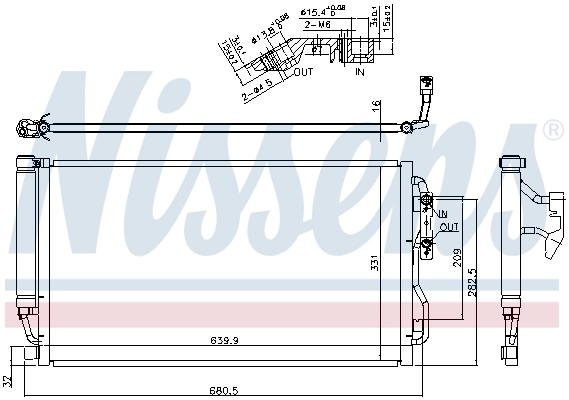Конденсатор кондиционера Nissens 940590 цена, от 122.35 USD