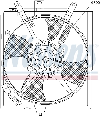 Ventilador elétrico de esfriamento montado (motor + roda de aletas) Volvo S40 1 VS