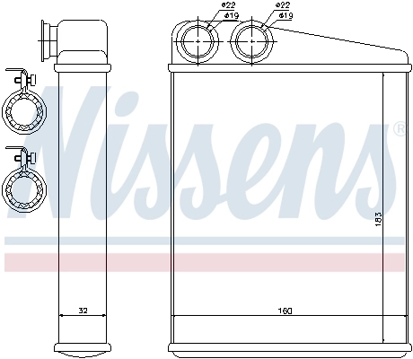 Радиатор отопителя Nissens 70807