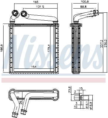 Радиатор отопителя Nissens 73979