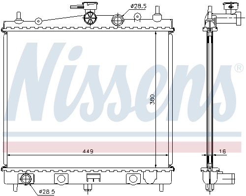 Радиатор охлаждения Nissens 62902A