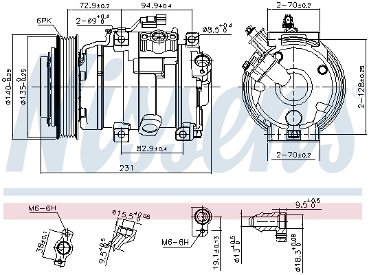 Насос кондиционера Nissens 890882