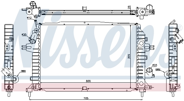 Радиатор охлаждения Nissens 630705