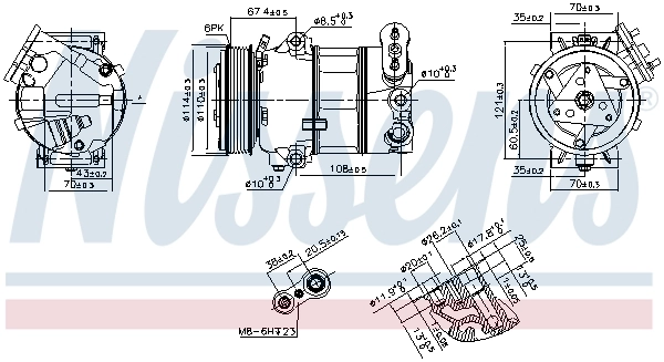 Насос кондиционера Nissens 890339