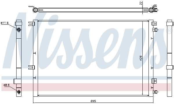 Радиатор охлаждения кондиционера Nissens 940468