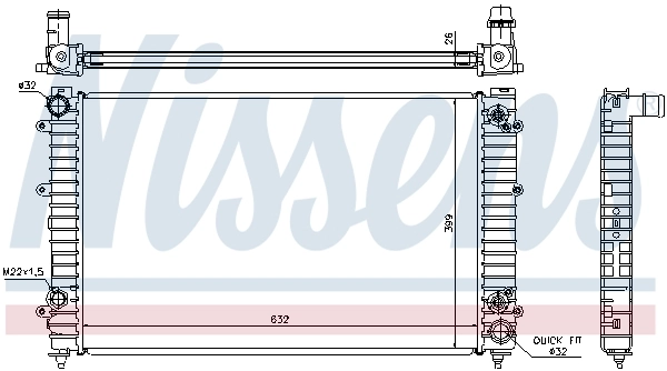 Радиатор 60493A Nissens