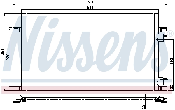 Радиатор охлаждения кондиционера Nissens 94386